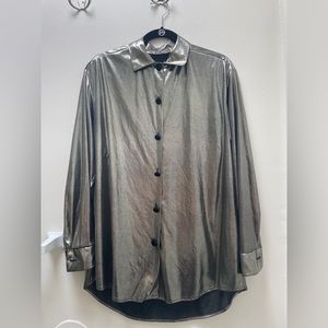 vintage Gemilli silver button down top